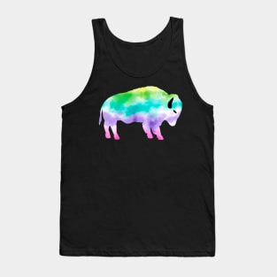 Misty Rainbow Tie Dyed Buffalo Bison Tank Top